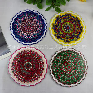 แผ่นรองหม้อเซรามิคทรงกลมสีขาว โดโลไมต์ พิมพ์ลายกันความร้อน กันลื่น  ออกแบบเองได้ เป็นของขวัญ - Product Image 4