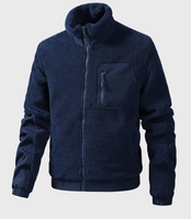 Vestes d'hiver pour hommes en polaire, légères, chaudes, à col montant, avec fermeture éclair intégrale et poches solides, pour la randonnée en extérieur, OEM ODM 2026
