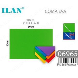 Foglio di Schiuma EVA ILAN 60x40cm Verde Chiaro Materiale per Artigianato - Product Image 1