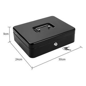 Coffre-fort domestique antivol en métal avec boîte à clés, boîte à monnaie et porte-billets pour la gestion des finances - Product Image 1