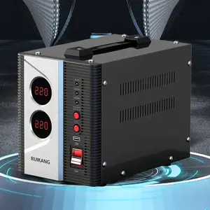 Estabilizador regulador de voltaje para electrodomésticos, controlador de relé eléctrico de alta precisión de 2000 vatios, tipo de 220V AC