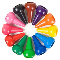 2024 nouveau gros non toxique 12 couleurs enfants jumbo doigt crayon de cire pour enfants peinture dessin