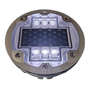 ไฟถนนโซลาร์เซลล์แบบฝังใต้ดินไร้สาย รูปทรงตาแมว พร้อมไฟ LED <span class=keywords><strong>ก</strong></span>ระพริบ  6 ตัว  ทำจา<span class=keywords><strong>ก</strong></span>อะลูมิเนียม  พร้อมส<span class=keywords><strong>ก</strong></span>รู 6 ตัว - Product Image 2