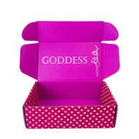 Boîte d'expédition en carton ondulé personnalisée de haute qualité avec logo, pour chaussettes, robes, perruques, ensembles de beauté et soins de la peau, recyclable, auto-érectible, gaufrée, finition mate