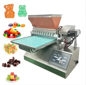 Automatic small chocolate jelly bean soft gummy bear hard candy making maker counting fill depositor snack machine