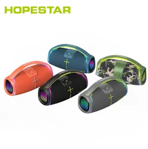 HOPESTARS P61 50W de alta potencia Caixa de Som altavoz de diente azul inalámbrico al aire libre impermeable mini altavoces de graves de metal portátiles