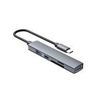 Hub USB C con Adaptador USB A, Lector de Tarjetas USB 3.0, Adaptador Multipuerto para Laptop, PC, MacBook, Notebook