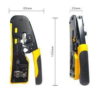 คีมสายเคเบิลเครือข่าย RJ11ผ่านอีเธอร์เน็ตแบบทำมือ6P 8P Cat5e Cat6 Cat7ผ่านเข้าได้ RJ45อุปกรณ์จีบปรับแต่ง OEM - Product Image 6