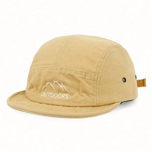 Wholesale Custom Design 5 Panel <b>Flat</b> Snap Back Short Brim Caps and <b>Hats</b> With Logo - Product Image 5