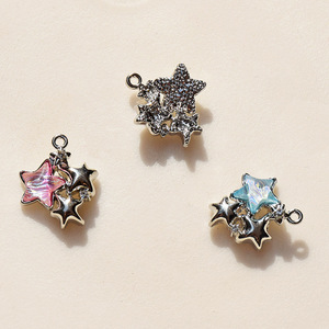 Faux <b>Seashell</b> Star Alloy Pendant Pink Blue White For <b>Necklace</b> Making Jewelry Findings Zinc Alloy Plated Star Shape GJ208 - Product Image 4