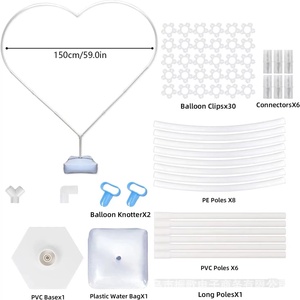 아마존 1.5m 하트 모양 풍선 아치 지원 풍선 지상 부동 기둥 지원 도로 가이드 배열 - Product Image 2