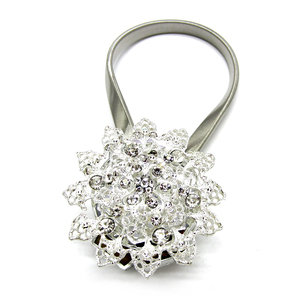 Bạc lấp lánh pha lê hoa rèm từ Clip kim loại rèm <span class=keywords><strong>Tie</strong></span> trở lại móc Rèm chủ thiết kế - Product Image 4