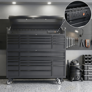 Wholesale OEM High Quality Antirust Rolling Tool Cabinet 15 <strong>Drawers</strong> 72inch Stainless Steel <strong>Workshop</strong> Garage Storage 500KG Load - Product Image 1