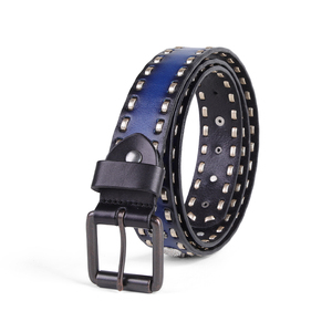 Ceinture en cuir de vache véritable, robuste, cuir tanné végétal naturel avec boucle en métal solide - Product Image 1
