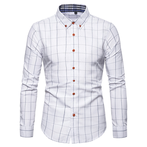 Camisa Casual de Alta Calidad para Hombre, Talla Grande, Estilo Ropa de Trabajo, Otoño, Popelina, Manga Larga, Corte Ajustado, Transpirable y Ecológica - Product Image 1