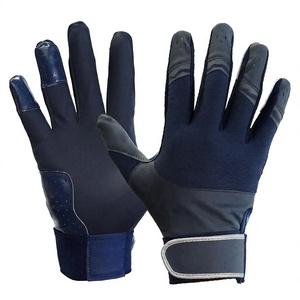Guantes de Béisbol y Sóftbol de Cuero Genuino Negro Cabretta Personalizados con Puño Corto, Soporte para Muñeca y Cierre de Gancho y Bucle - Product Image 2