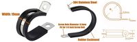 Colliers de serrage pour tuyaux en acier inoxydable du fabricant chinois, avec doublure en caoutchouc EPDM, collier de serrage en P personnalisable avec coussinets en caoutchouc