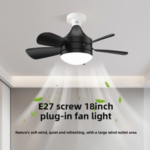 ไฟพัดลมติดเพดาน <span class=keywords><strong>LED</strong></span> แบบ E27ข้ามพรมแดนสไตล์มินิมอลไฟจากจงซานโคมไฟแยกชิ้นส่วนได้ใบพัดสำหรับห้องรับประทานอาหารห้องนั่งเล่นห้องนอน - Product Image 6