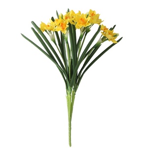 Haut de gamme intérieur en plastique jonquille fleur Bouquet réaliste tige simulé narcisse pour décor de noël faux intérieur fleur Stock - Product Image 5