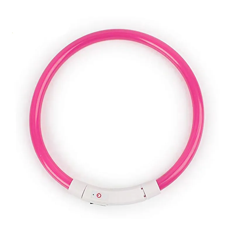 LED pet collar Amazon USB Rechargeable Luminous Safety Warning Random Reasonable Size Led Collar for Pets Dog