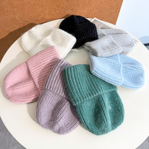 High Quality Ski Skullies <strong>Winter</strong> Warm Women/Men's <strong>Fluffy</strong> Angora Knitted Beanie <strong>Hat</strong> Adjustable Drawstring Comfortable Fit Stylish - Product Image 6