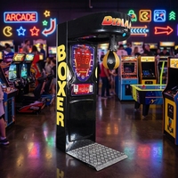 Machine de jeu de boxe électronique interactive à monnayeur pour arcade, avec gants de boxe en métal, acrylique et plastique, garantie 12 mois
