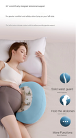 Bantal Kehamilan untuk Tidur, Penyangga Punggung, Perut, dan Pinggul, Bantal Wedge Portabel untuk Perjalanan bagi Ibu Hamil