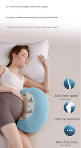 Oreiller de <span class=keywords><strong>grossesse</strong></span> pour le soutien du dos, du <span class=keywords><strong>ventre</strong></span> et des hanches, oreiller de voyage portable pour femmes enceintes - Product Image 2