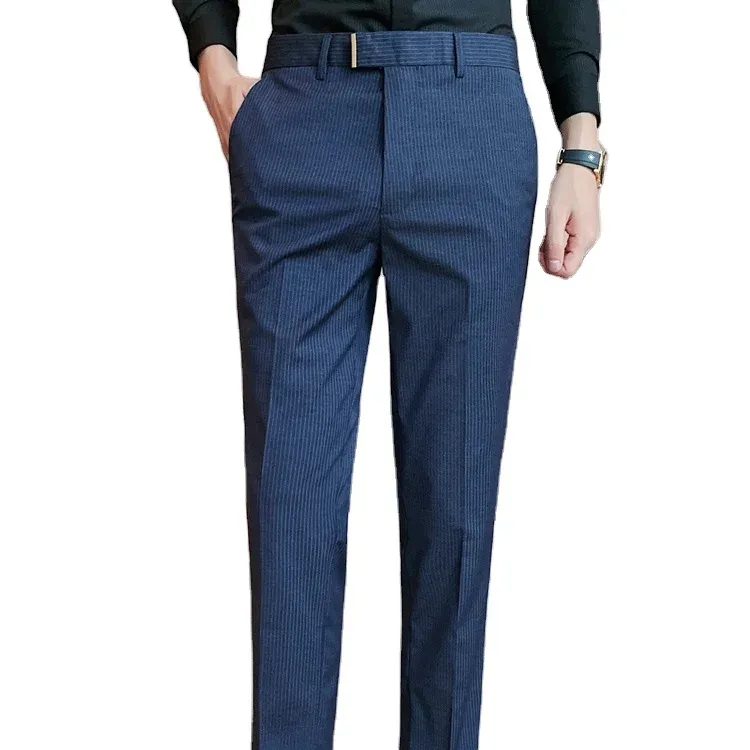 Celana panjang pria ukuran besar, celana panjang pria warna Solid baru musim semi/panas modis