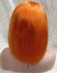 Letsfly-Peluca de <span class=keywords><strong>cabello</strong></span> humano liso de 13x4, postizo de encaje Frontal, corte bob, pelo virgen brasileño de 12 y 14 pulgadas, envío gratis de alta calidad - Product Image 5