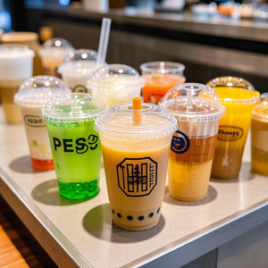 <span class=keywords><strong>JAN</strong></span> GOO Vasos Desechables de Plástico PET Transparentes de 16oz para Té de Burbujas, Café y Jugos, con Logotipo Personalizado para Restaurantes, Venta al Por Mayor - Product Image 3