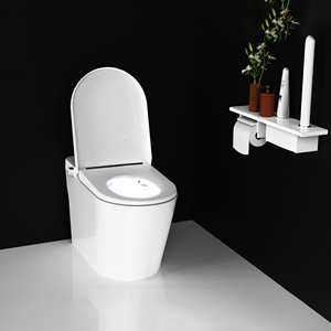 <span class=keywords><strong>WC</strong></span> intelligent économique avec cuvette en céramique allongée, capteur automatique, chasse d'eau par gravité, télécommande incluse et siège chauffant - Product Image 4