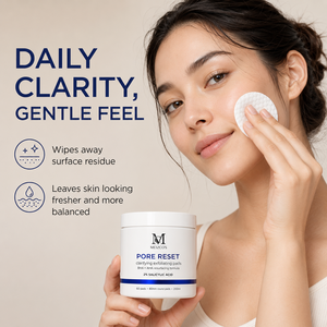 แผ่นเช็ดทำความสะอาดผิวหน้า MEIZCOS Pore Reset 2% Salicylic Acid Exfoliating Pads 60 แผ่น ขนาด 80 มม. แผ่นสำลีกลม 200 มล. BHA AHA ช่วยควบคุมความมัน ใช้ได้ทุกวัน - Product Image 5