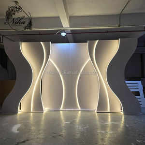 NIKA-Toile de fond de scène de mariage LED lumineuse, panneau multicouche lumineux, arc de fond en acrylique 3D pour décoration d'événements - Product Image 5