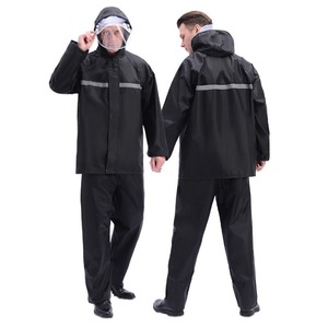 Impermeable de Alta Calidad, Chaqueta Impermeable de Poliéster y PVC con Cinta Reflectante, Traje para Lluvia para Motocicleta - Product Image 3