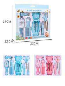 Vente en gros Paquet en anglais Ensemble de soins pour bébé 7 pièces Combinaison pour bébé Ensemble de brosses coupe-ongles de sécurité pour bébé - Product Image 3