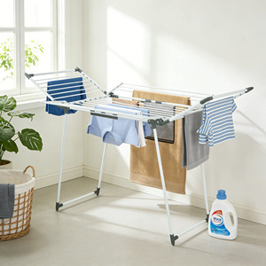 Séchoir à linge pliable peu encombrant sur roulettes, station de lavage portable pour camping-car, appartement, dortoir, petit espace - Product Image 1