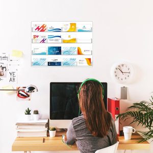 Support mural transparent autocollant en acrylique léger et portable pour cartes de visite, présentoir de cartes cadeaux, le plus vendu - Product Image 3