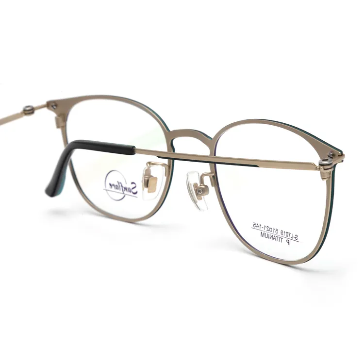2023 marques de lunettes japonaises optiques haut de gamme conçoivent une monture de lunettes ronde en titane pur vintage