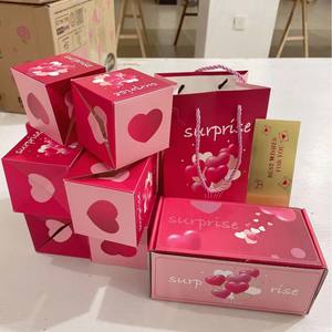 Boîte à surprises rebondissante, moderne et <span class=keywords><strong>simple</strong></span>, fabriquée en Chine, enveloppe rouge volante, créative, pour anniversaire, Noël, Tanabata, Saint-Valentin - Product Image 6