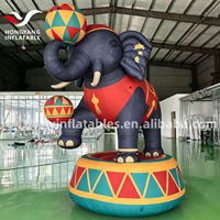 Éléphant de cirque gonflable géant personnalisé en tissu Oxford durable de haute qualité pour décorations d'événements en extérieur