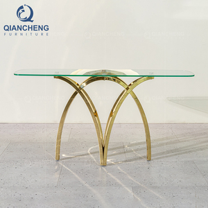 QIANCHENG Intérieur Salle D'entrée Meubles En Métal En <span class=keywords><strong>Acier</strong></span> Inoxydable Tables D'entrée Miroir En <span class=keywords><strong>Verre</strong></span> <span class=keywords><strong>Console</strong></span> Table pour Salon - Product Image 4