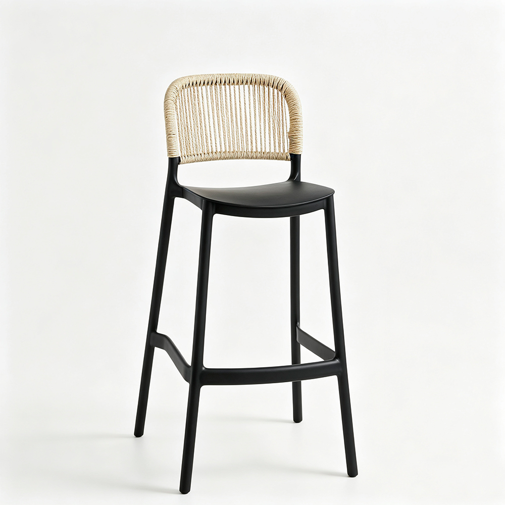 Black & Beige Bar Stool Chair