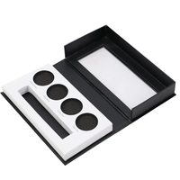Palette à paupières vide en carton écologique imperméable haut de gamme, étui magnétique, emballage cosmétique pour fards à paupières, PVC