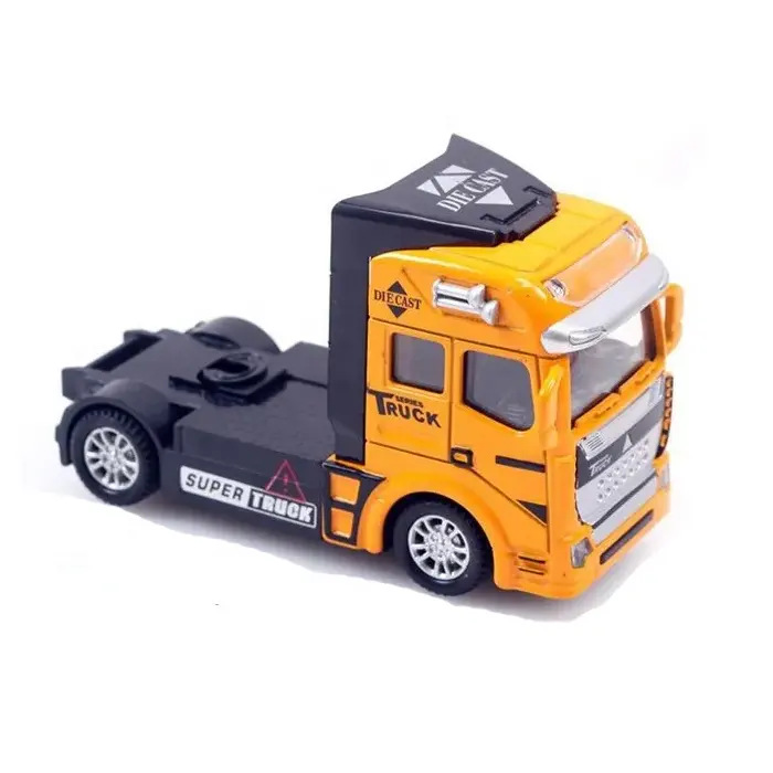 Yeni tasarım diecast kamyon römork metal geri çekin oyuncak araba için satış