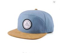 Bonnet personnalisé en coton pour femmes, 5 panneaux, non balancé, à bec plat, avec Patch en cuir