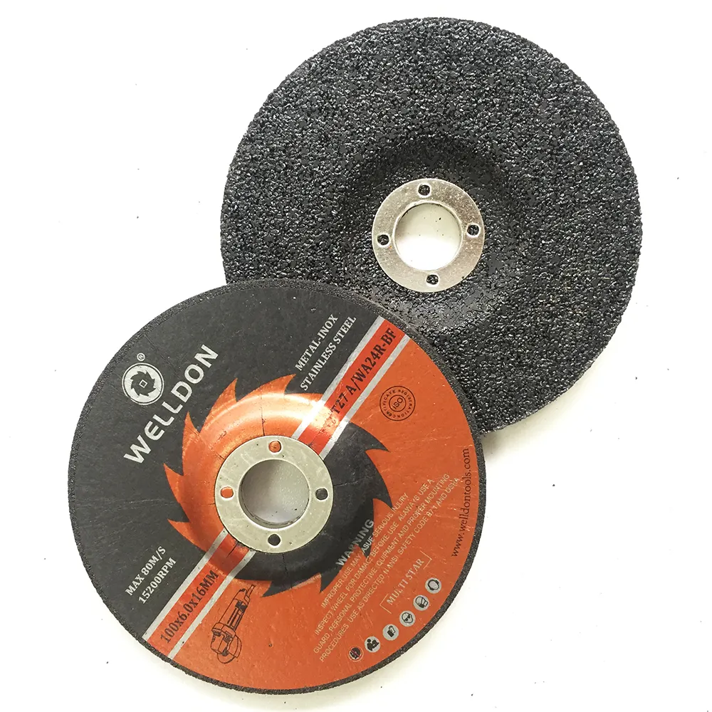 Welldon 100X6X16Mm Hand Grinding Disc Hard Disc Metal Cylindrical Surface Abrasive Grinding Wheel