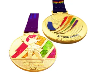 Miễn phí nghệ thuật Kẽm hợp kim 3D kim loại giải thưởng vàng bạc bóng đá bóng đá bóng chuyền huy chương và danh hiệu cuộc đua tùy chỉnh huy chương thể thao giá rẻ Med