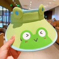 Sombrero de Pescador de PVC con Estampado de Dibujos Animados para Niños, Unisex, Protección Solar UV para Verano