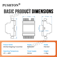 Transmisor de Pesaje Digital PUSHTON para Riel DIN, Interfaz RS485 RS232, Amplificador de Celda de Carga, Equipo de Pesaje Industrial OEM